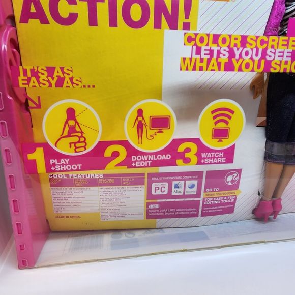 Barbie Video Girl Real Working Camera Color LCD Screen, Playback 1st generation - Picture 5 of 16